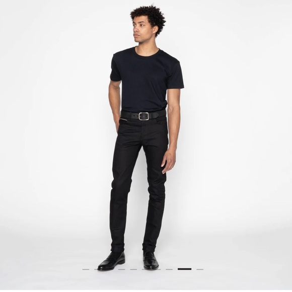 Naked and Famous Super Guy in Solid Black Selvedge Size 33 ( 32x33.5) - Picture 3 of 16